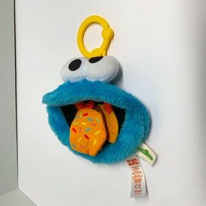 Bright Stars AM2209 Cookie Monster Teething Plush Toy Rattle Squeeze